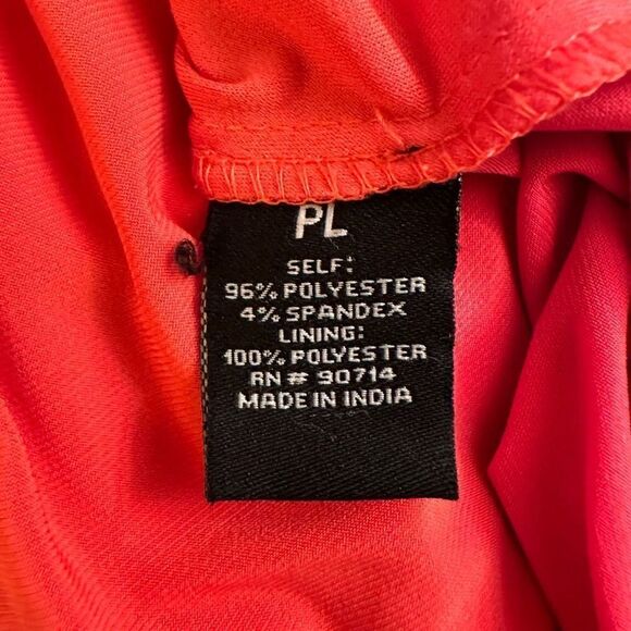 MSK Sleeveless Lined Halter Neck Blouson Mini Dress Coral Pink Size Petite Large - Picture 6 of 6